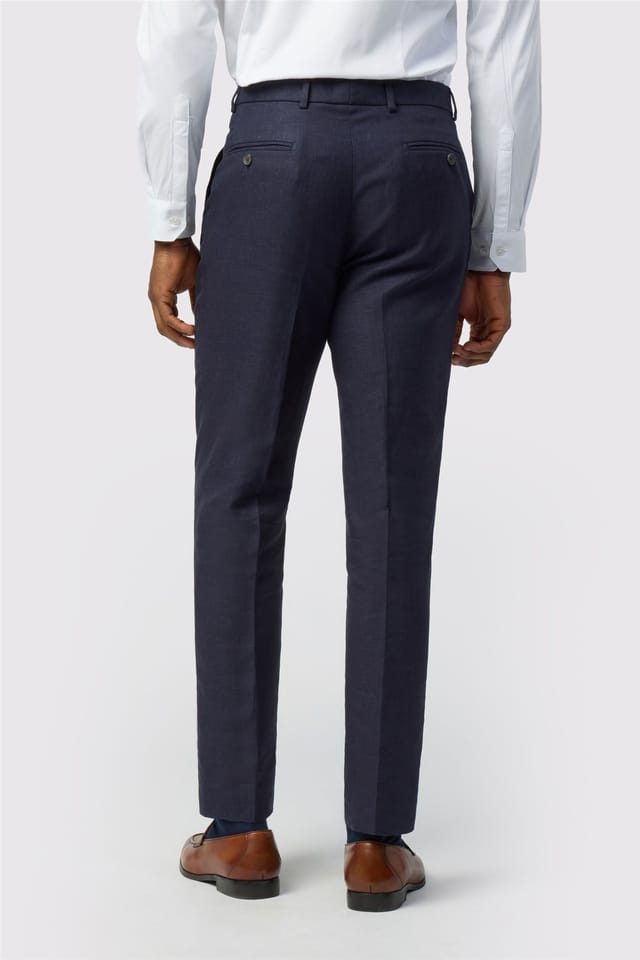 Ted Baker Ted Baker Men's Flat Fronted Tailored Suit Trousers in Dark Blue - 2