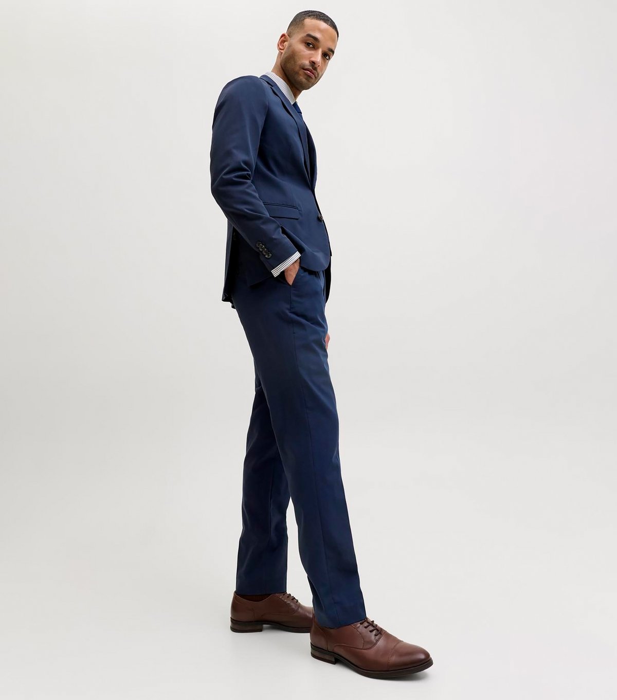 jack & jones Men's Navy Slim Fit Suit Trousers Jack & Jones New Look - 3