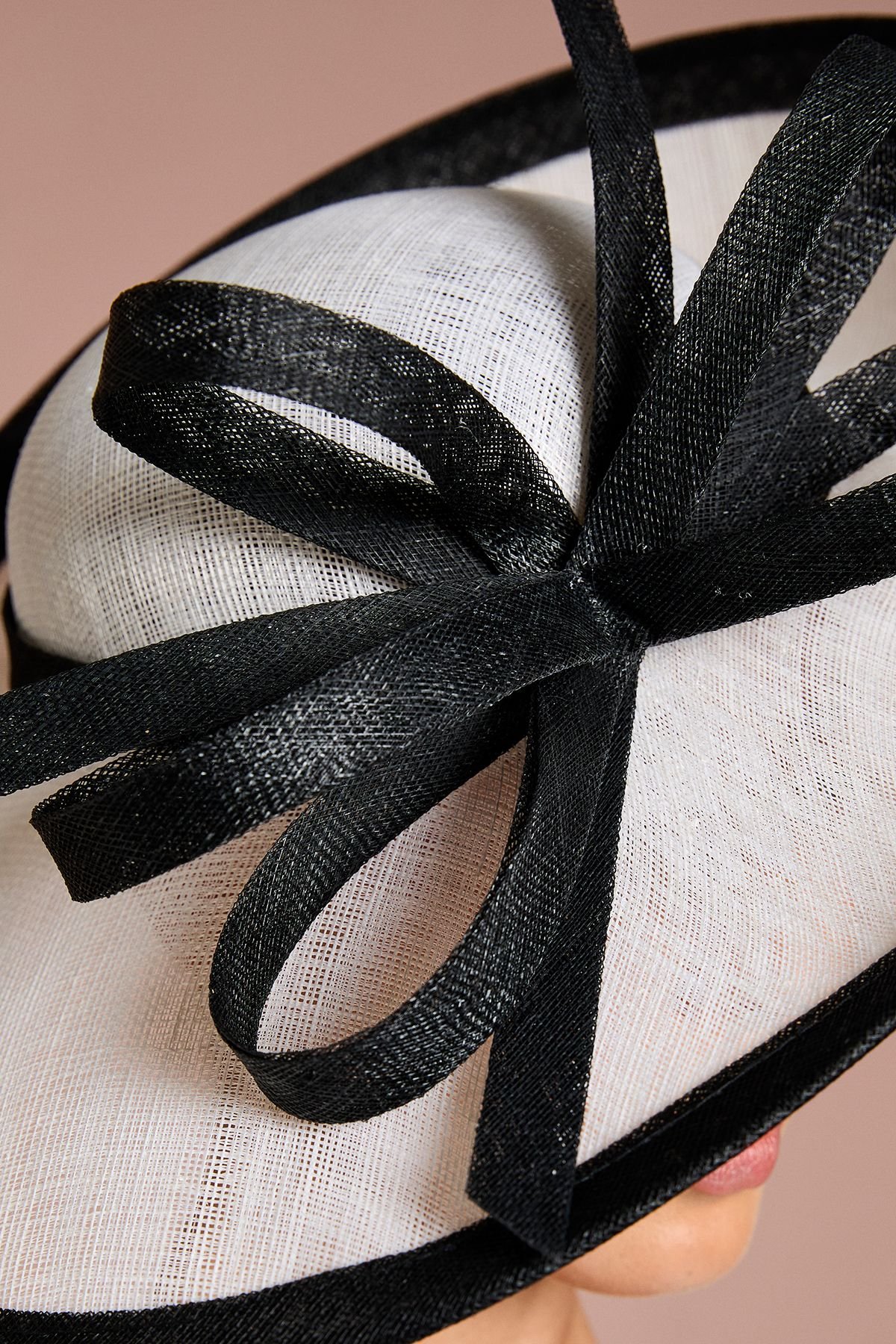 Coast Coast Women's Lisa Tan Bow Wide Brim Hat in Mono - 3