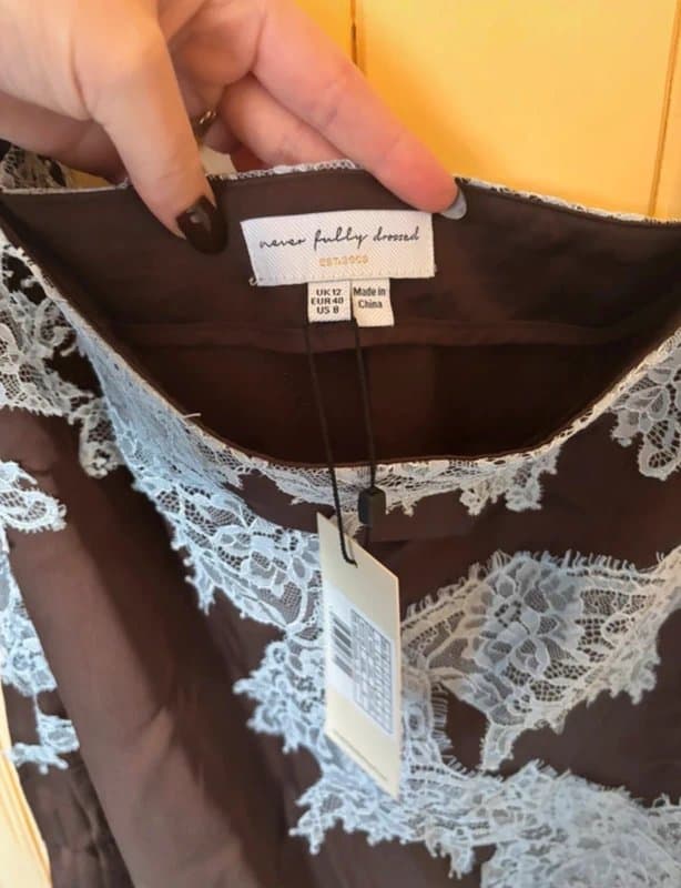 Never Fully Dressed Never fully dressed silk skirt