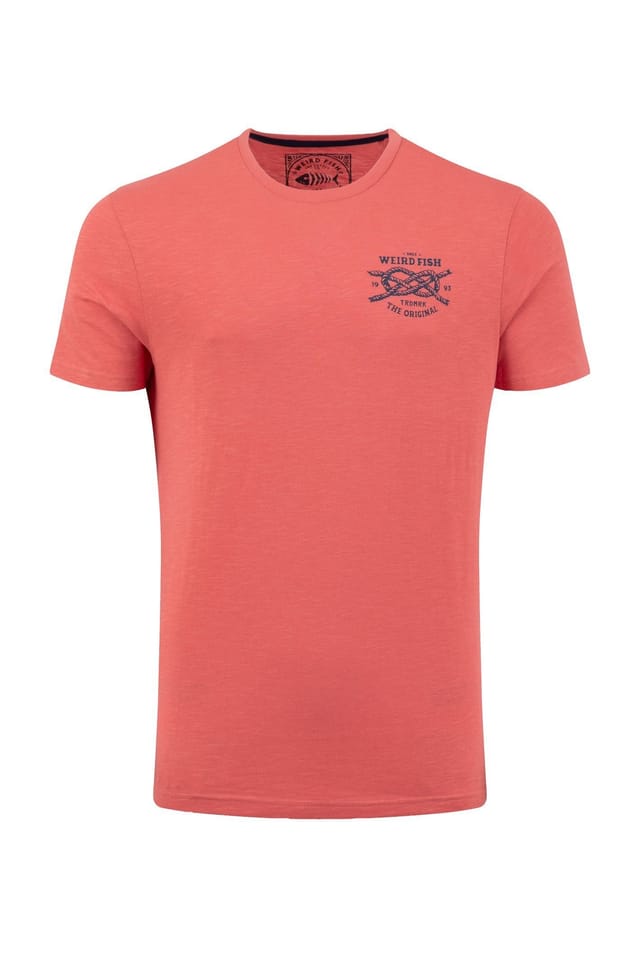 Weird Fish Weird Fish Men's Uphaul Graphic T-Shirt in Light Red - 2