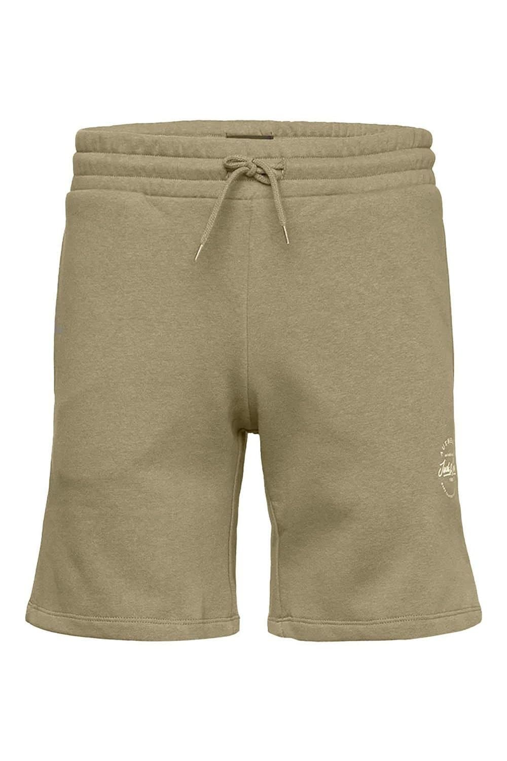 jack & jones Jack & Jones Sweat Shorts Men's Regular Fit Printed Casual Wear, Dusty Olive