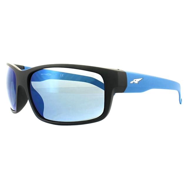 Arnette Arnette Men's Wrap Fuzzy Black Blue Mirror 4202 Fastball Sunglasses - 2