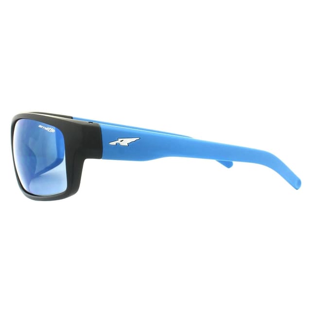 Arnette Arnette Men's Wrap Fuzzy Black Blue Mirror 4202 Fastball Sunglasses - 3
