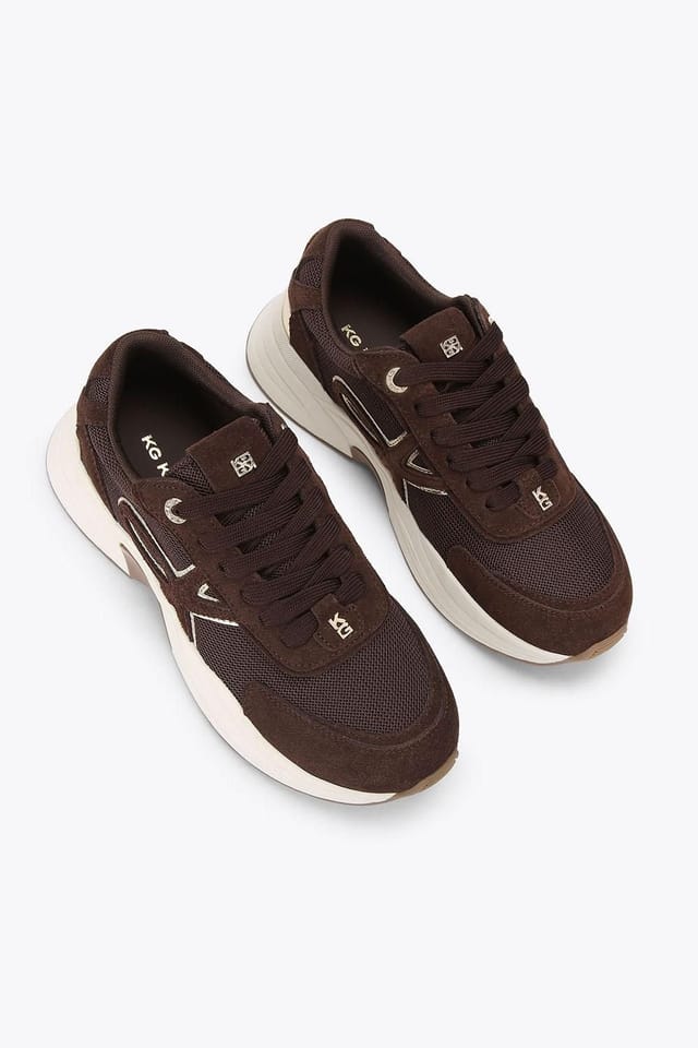 KG Kurt Geiger KG Kurt Geiger Women's 'Lois' Suedette Trainers in Brown - 2