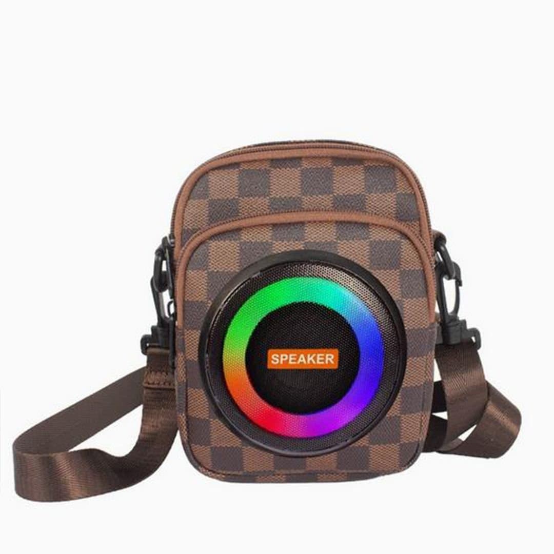 Quipulse Quipulse Men's Style 1 Multifunctional Bluetooth Speaker Backpack in Brown