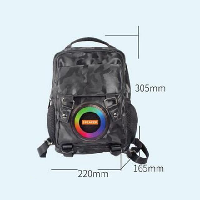 Quipulse Quipulse Men's Style 1 Multifunctional Bluetooth Speaker Backpack in Brown - 2