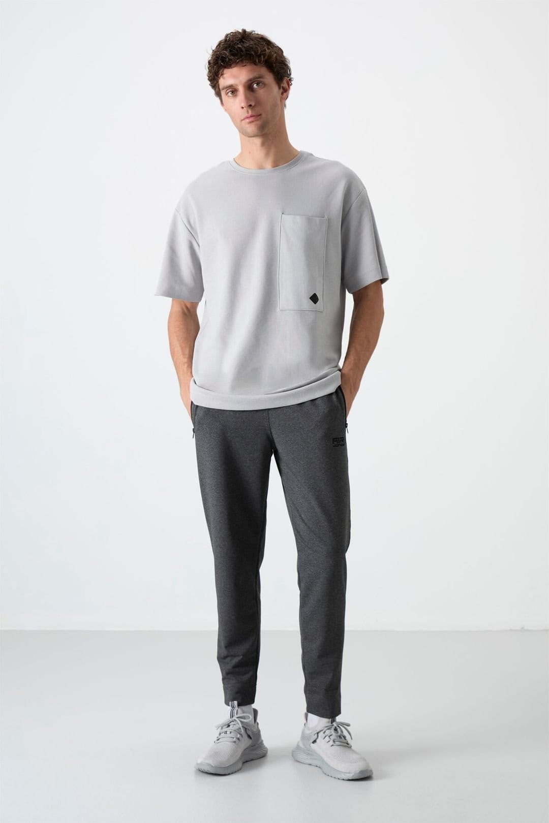 Tommy Life Tommy Life Men's Solid Jogger Sweatpants in Dark Grey - 4