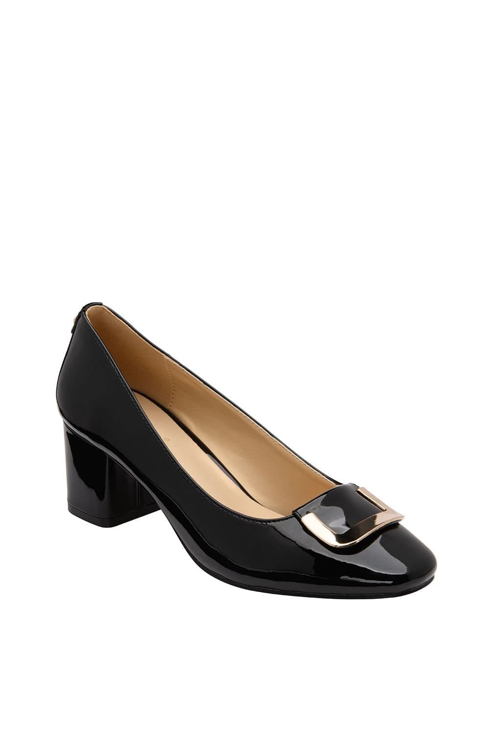 Lotus Lotus Women's 'Aubrey' Block-Heel Court Shoes in Black