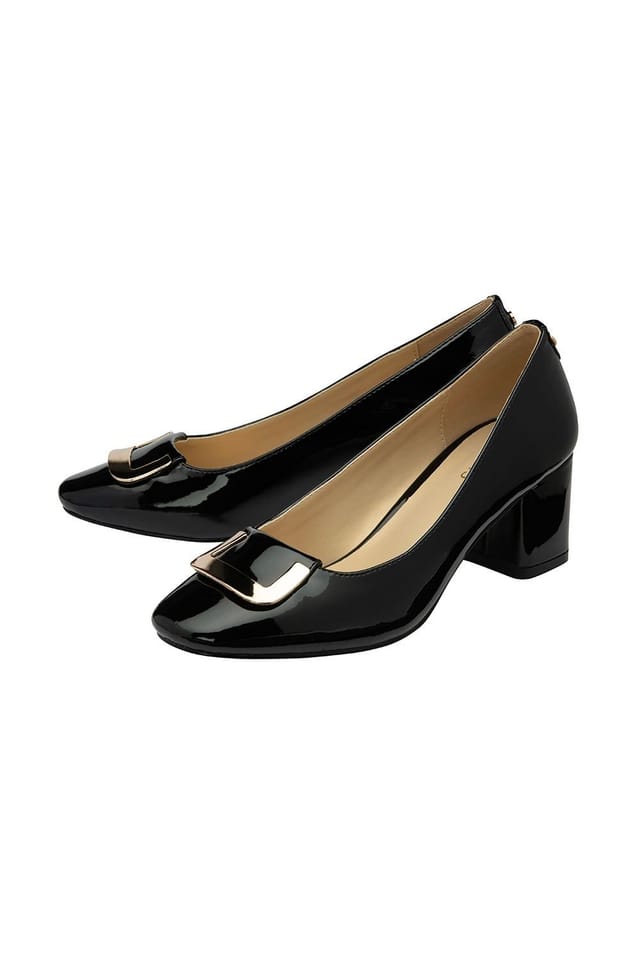 Lotus Lotus Women's 'Aubrey' Block-Heel Court Shoes in Black - 2
