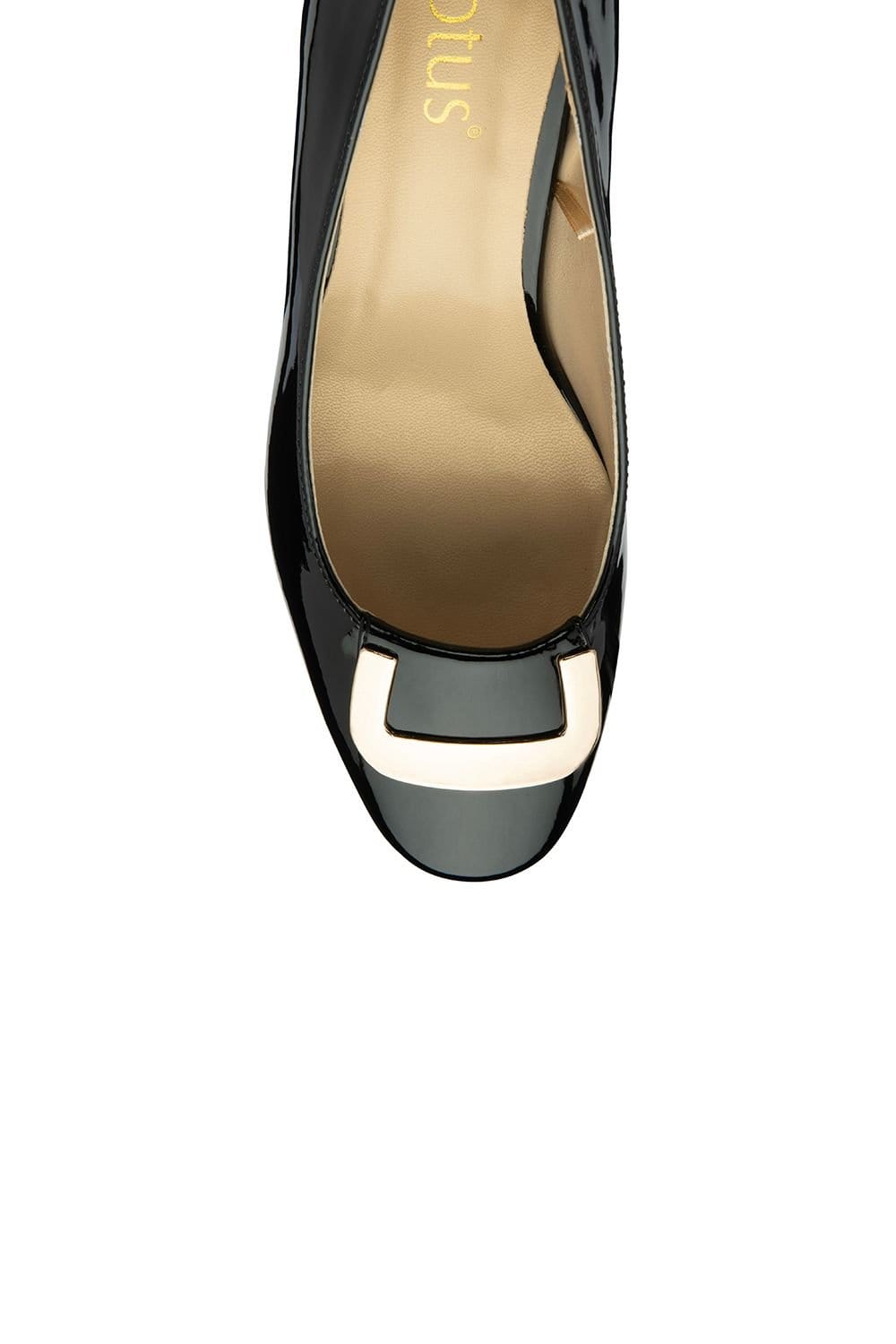 Lotus Lotus Women's 'Aubrey' Block-Heel Court Shoes in Black - 4