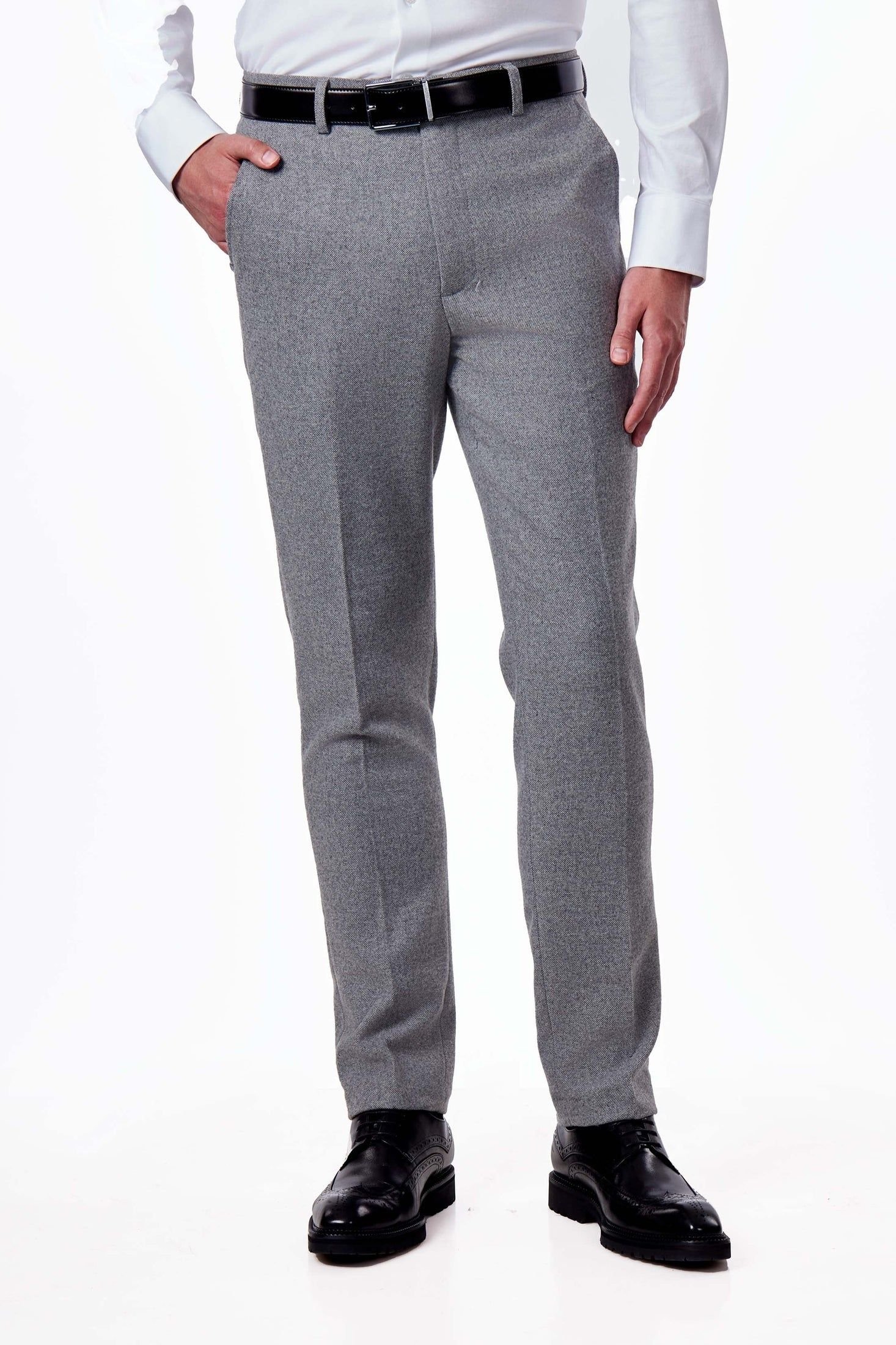 XPOSED XPOSED Men's Sean Tailored Suit Trousers - Stylish Formal Wear in Grey - 4