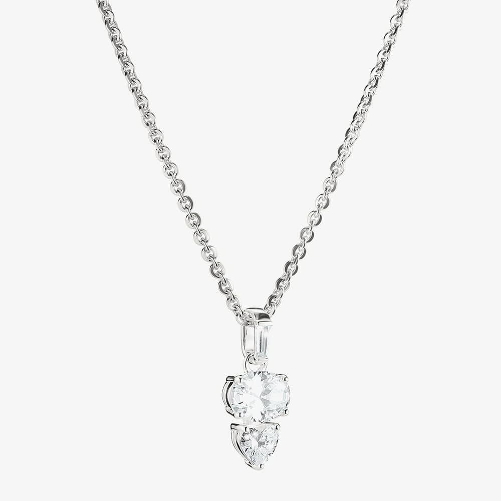 Thomas Sabo THOMAS SABO Women's Bold Elegance Silver Cubic Zirconia Heart Necklace KE2363-051-L45V