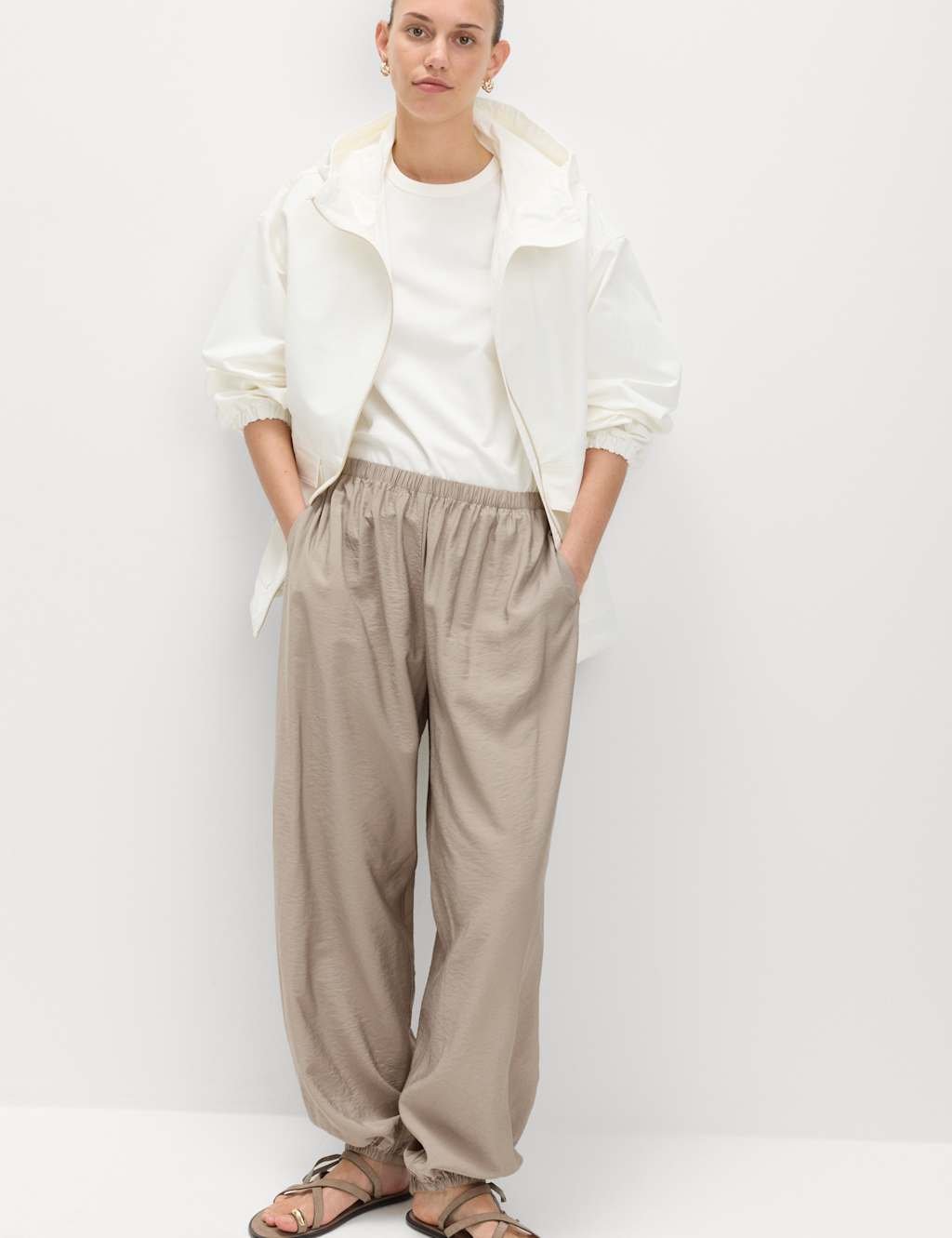 Marks & Spencer M&S Balloon Trousers Putty - 4