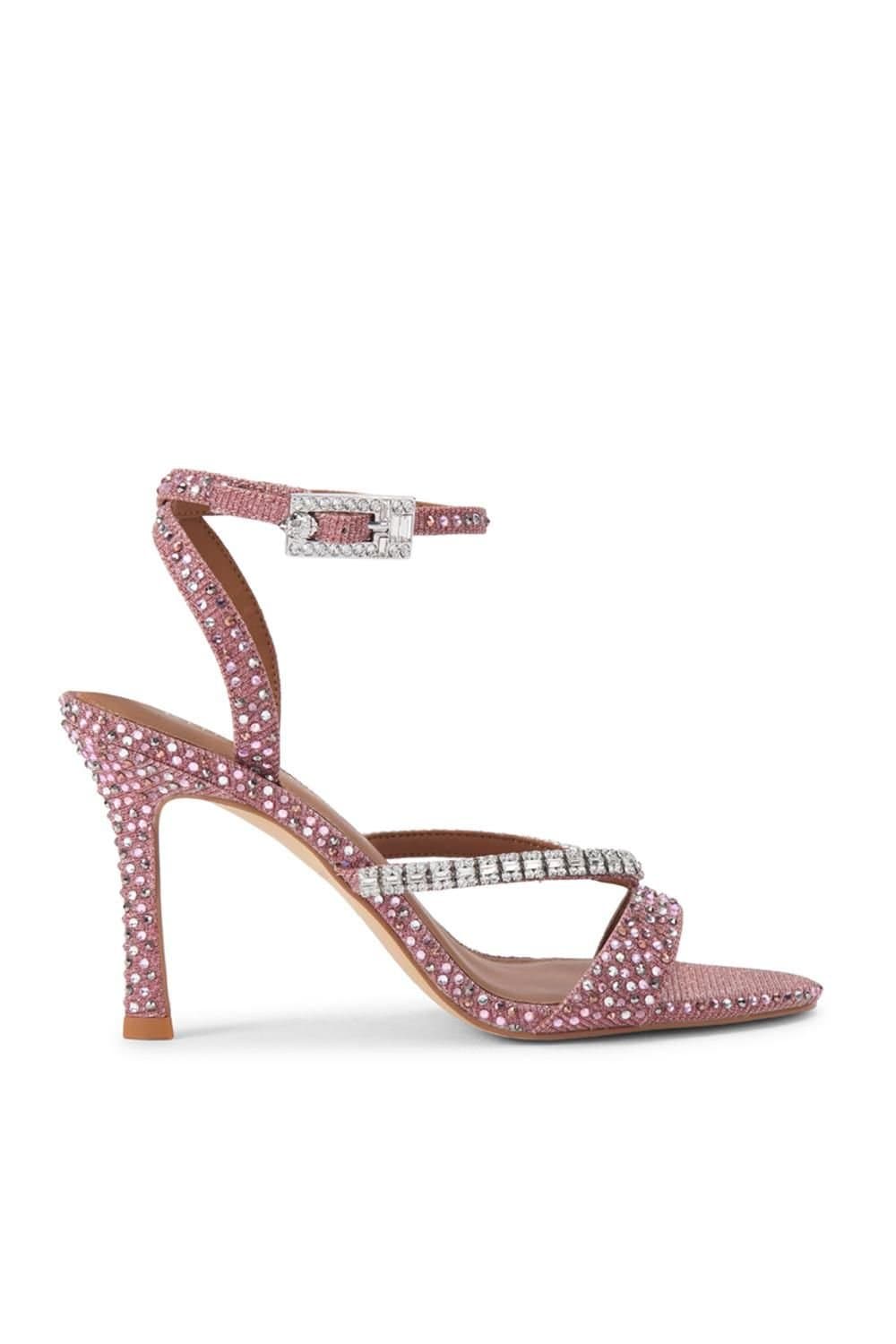 Kurt Geiger London Kurt Geiger Pink Crystal Strap Sandal Heels