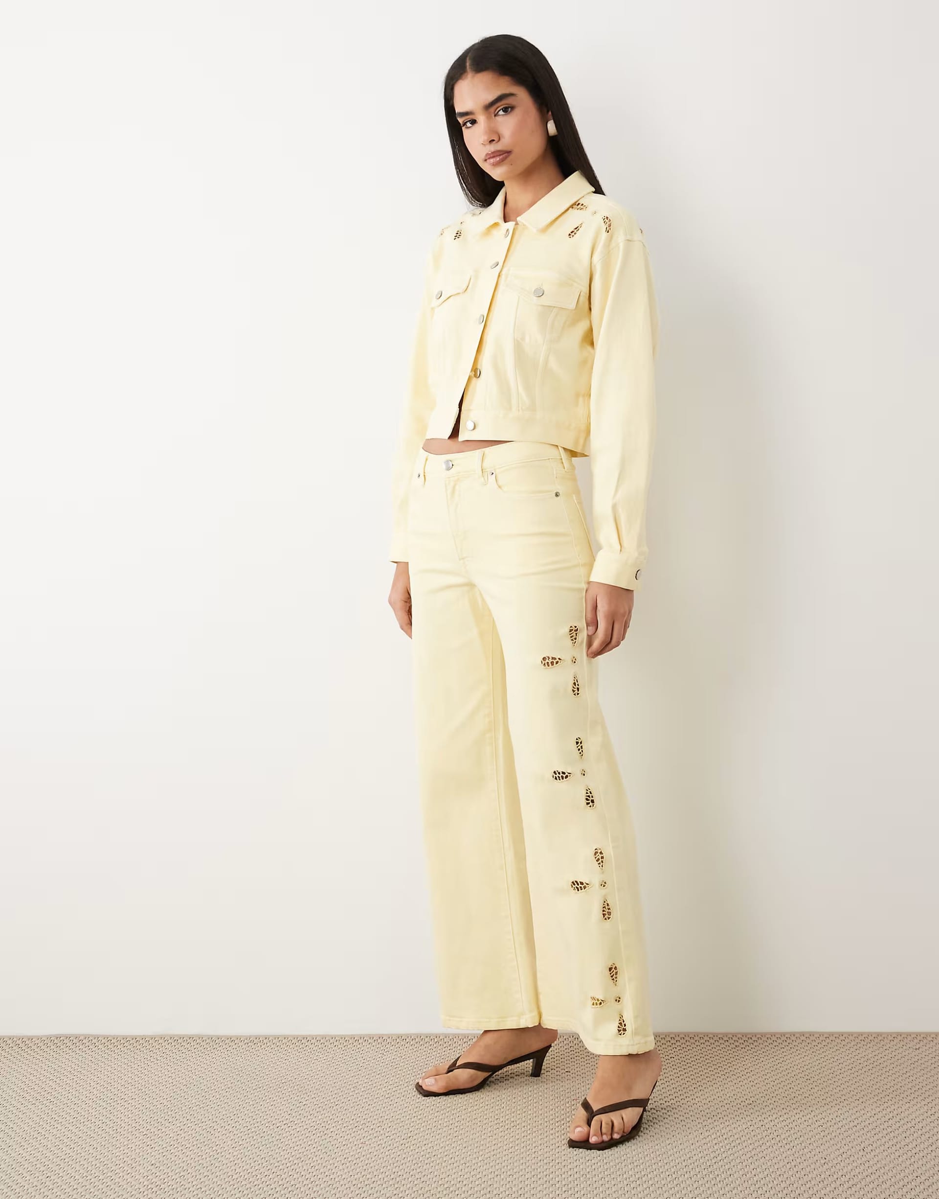 ASOS Good American Yellow Denim Co-ord Set