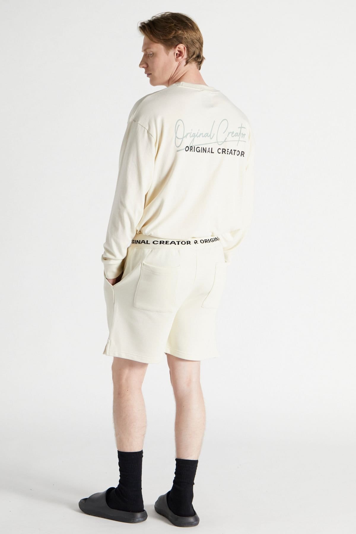 Original Creator Original Creator Men's Essential Shorts in Off-White - 4