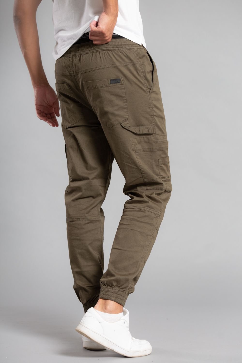 Tokyo Laundry Tokyo Laundry Men's Cotton Drawstring Cargo Trousers in Khaki - 3