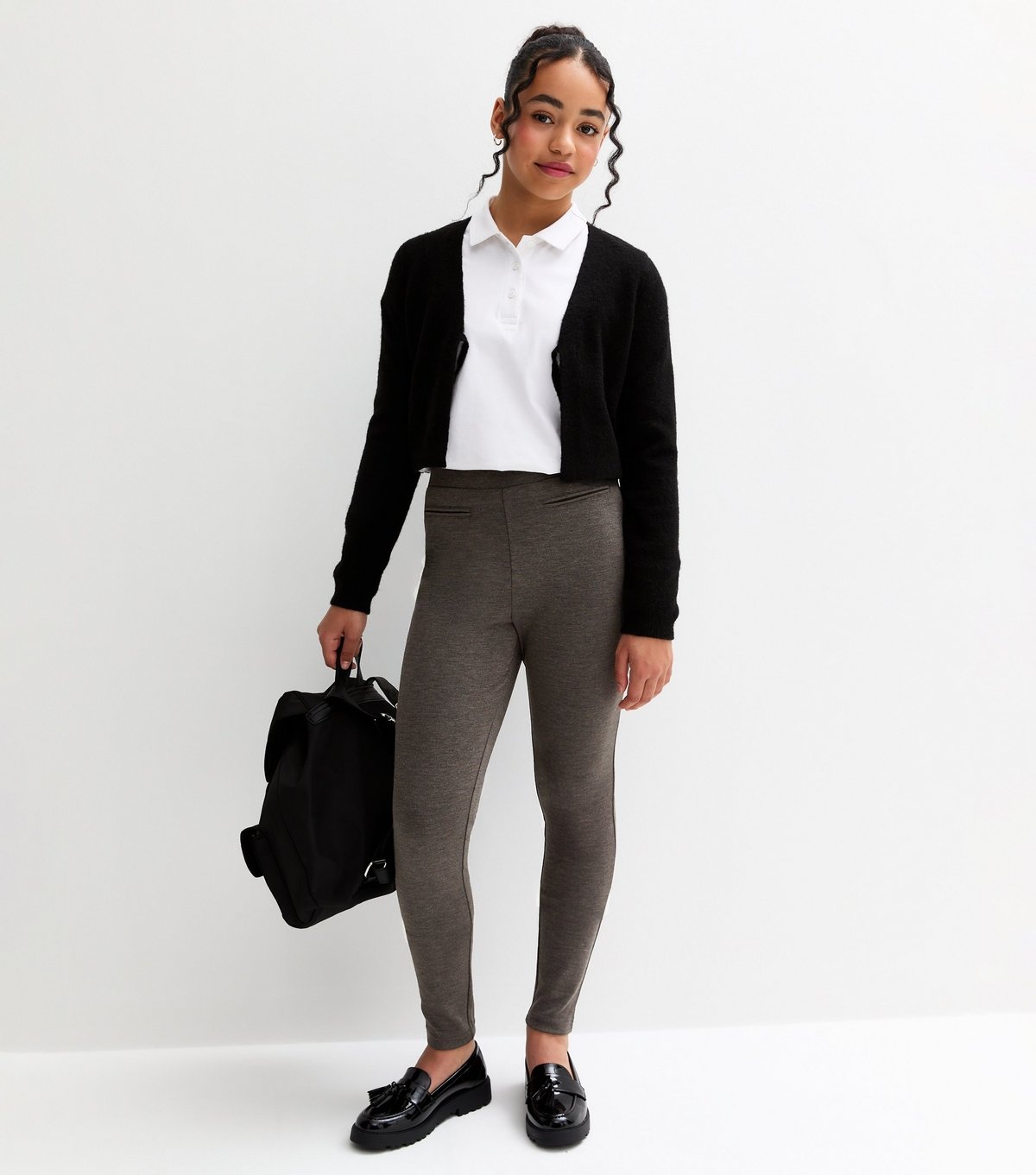 New Look Girls' Grey Pull On School Trousers New Look - 2
