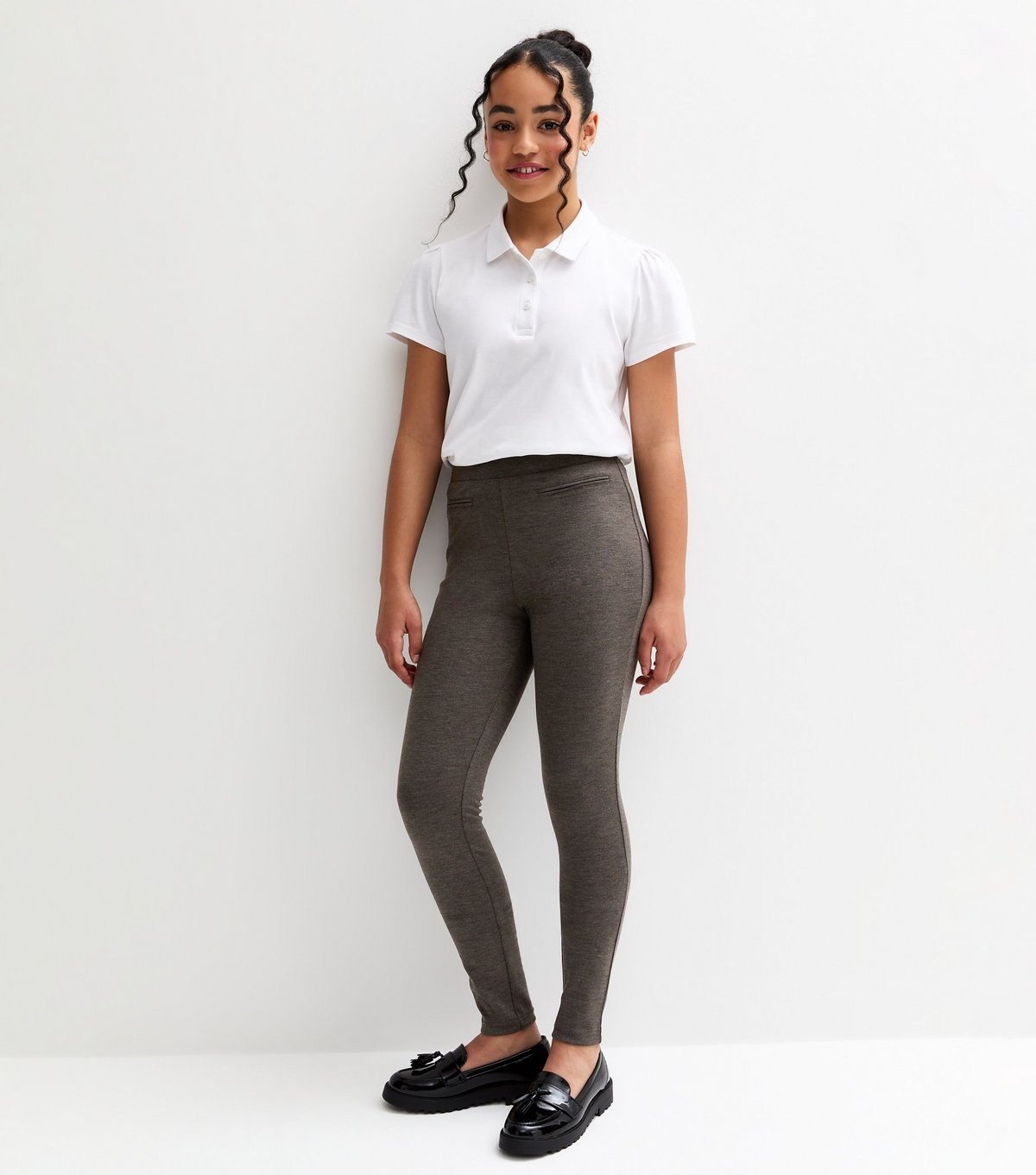 New Look Girls' Grey Pull On School Trousers New Look - 3