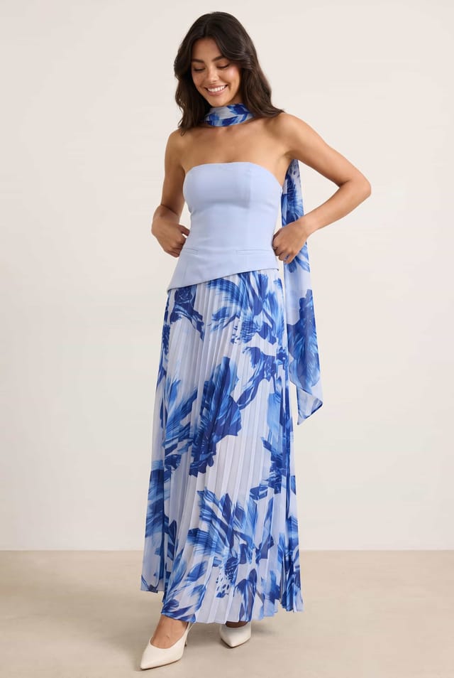 Style Cheat Style Cheat Women's Madelaine Bandeau Dress in Blue - 2