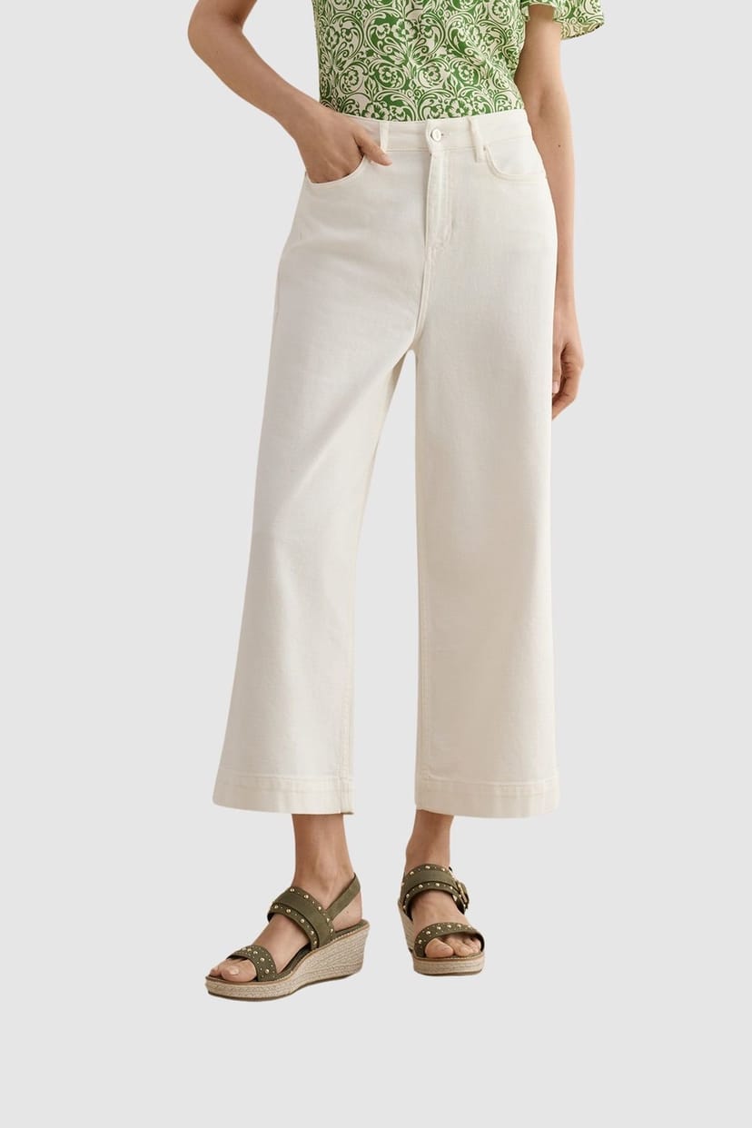 Hobbs London Hobbs London Women's Brinley Cropped Jeans in White - 1