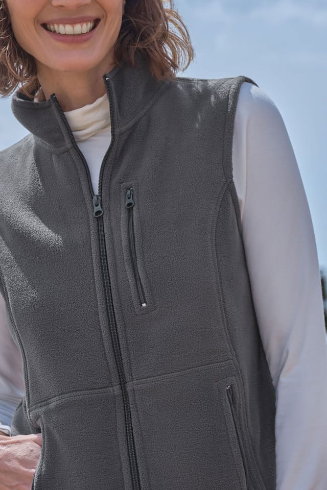 WoolOvers WoolOvers Women's Venture Fleece Gilet in Grey - 2