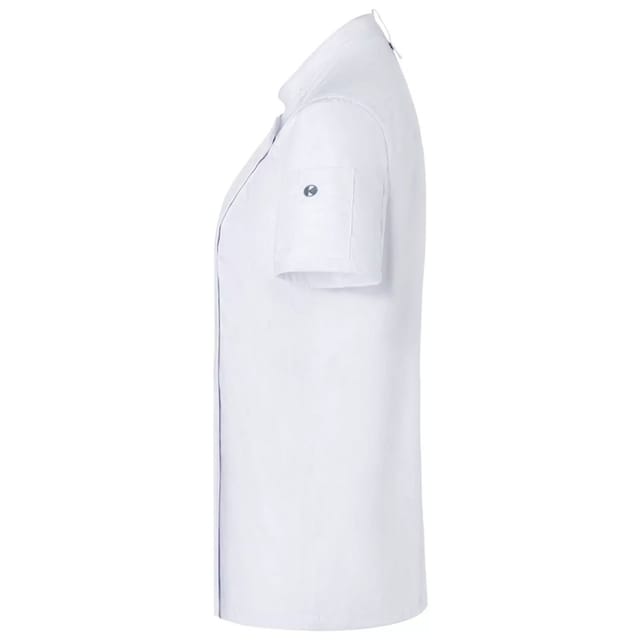 Karlowsky Karlowsky Men's Modern-Look Short-Sleeved Chef Jacket in White - 3