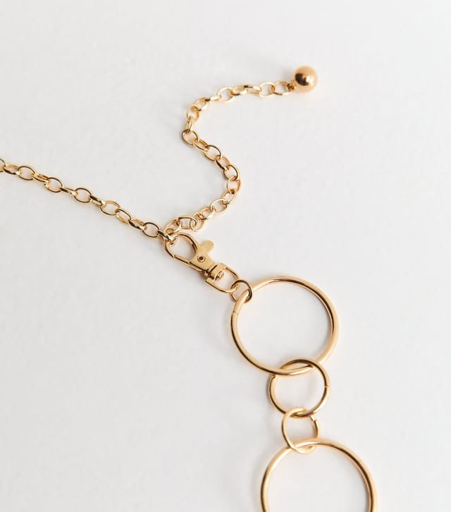 New Look Gold Tone Linked Ring Chain Belt New Look - 3
