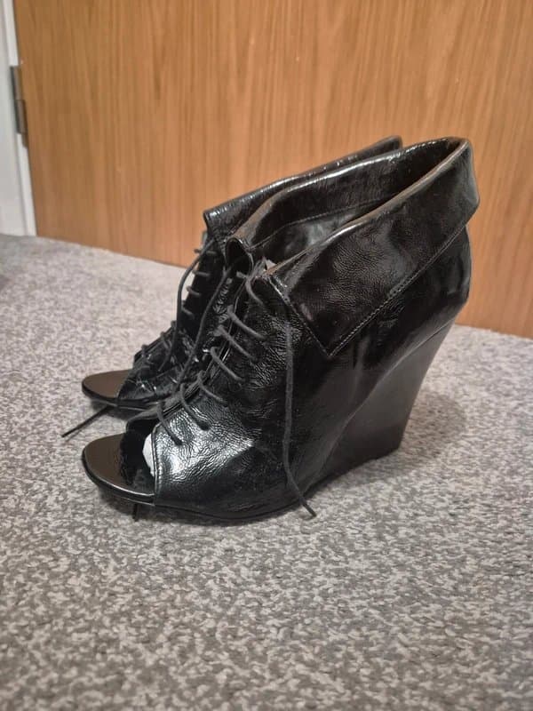 Bertie Bertie peep toe wedges