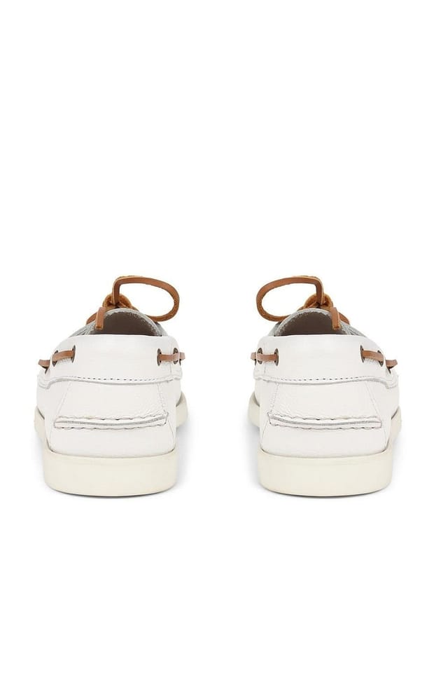 Jones Bootmaker Jones Bootmaker Women's Patrizia Leather Boat Shoes in White - 3