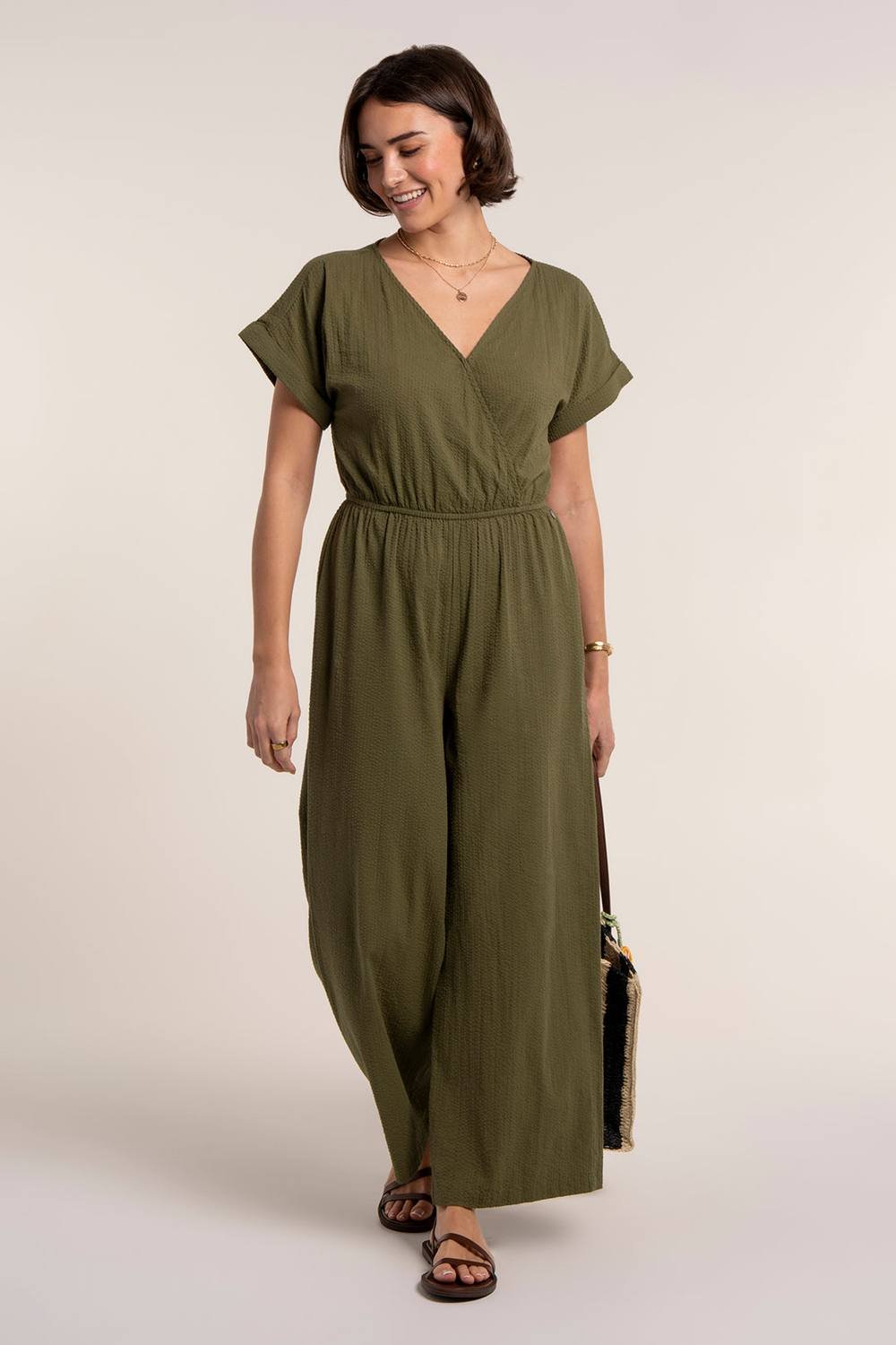 Brakeburn Brakeburn Women's ADA JUMPSUIT in Khaki - 2