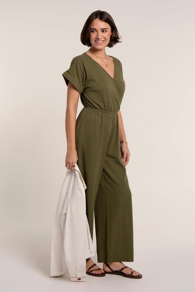 Brakeburn Brakeburn Women's ADA JUMPSUIT in Khaki - 3