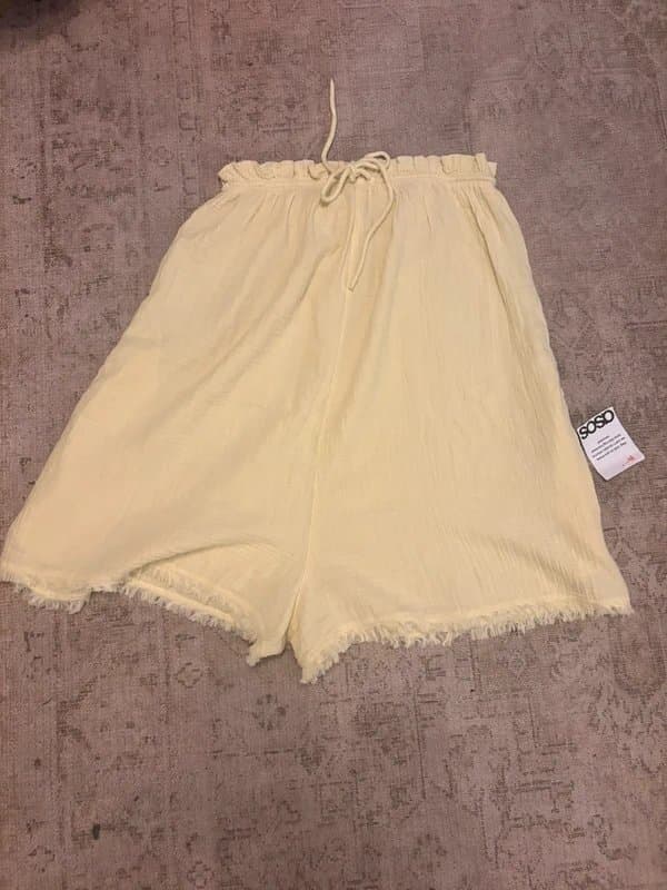 ASOS Butter yellow cheesecloth holiday coverup