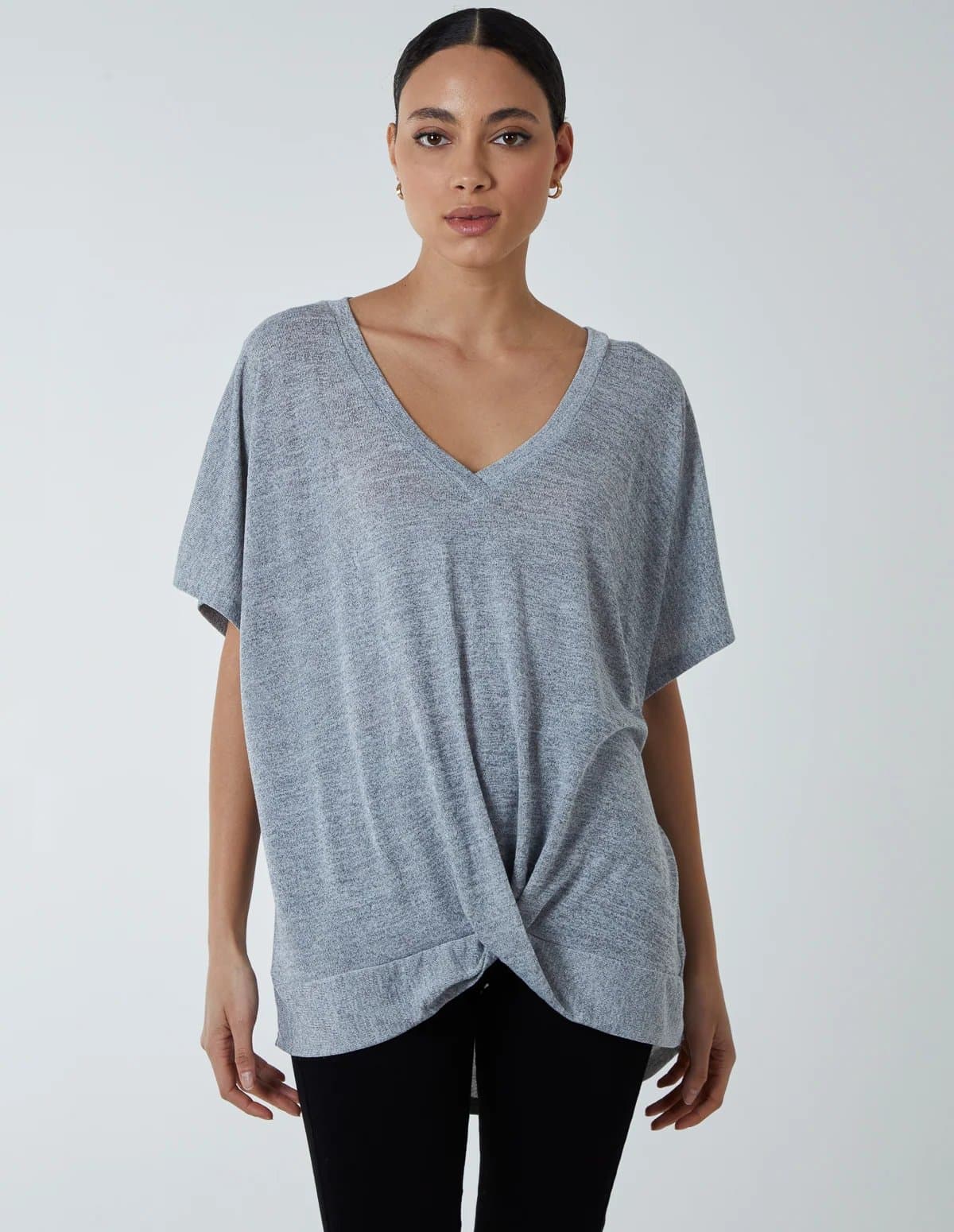Blue Vanilla Front Twist T-Shirt