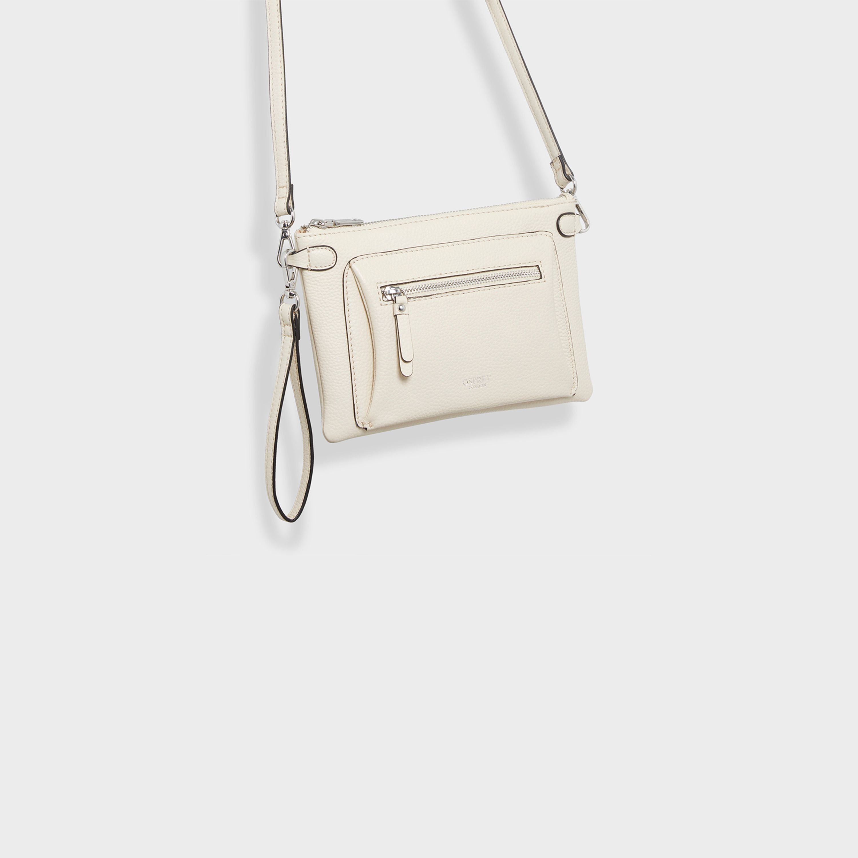 OSPREY LONDON OSPREY LONDON Women's The Ruby Leather Crossbody Clutch Bag in Stone - 2