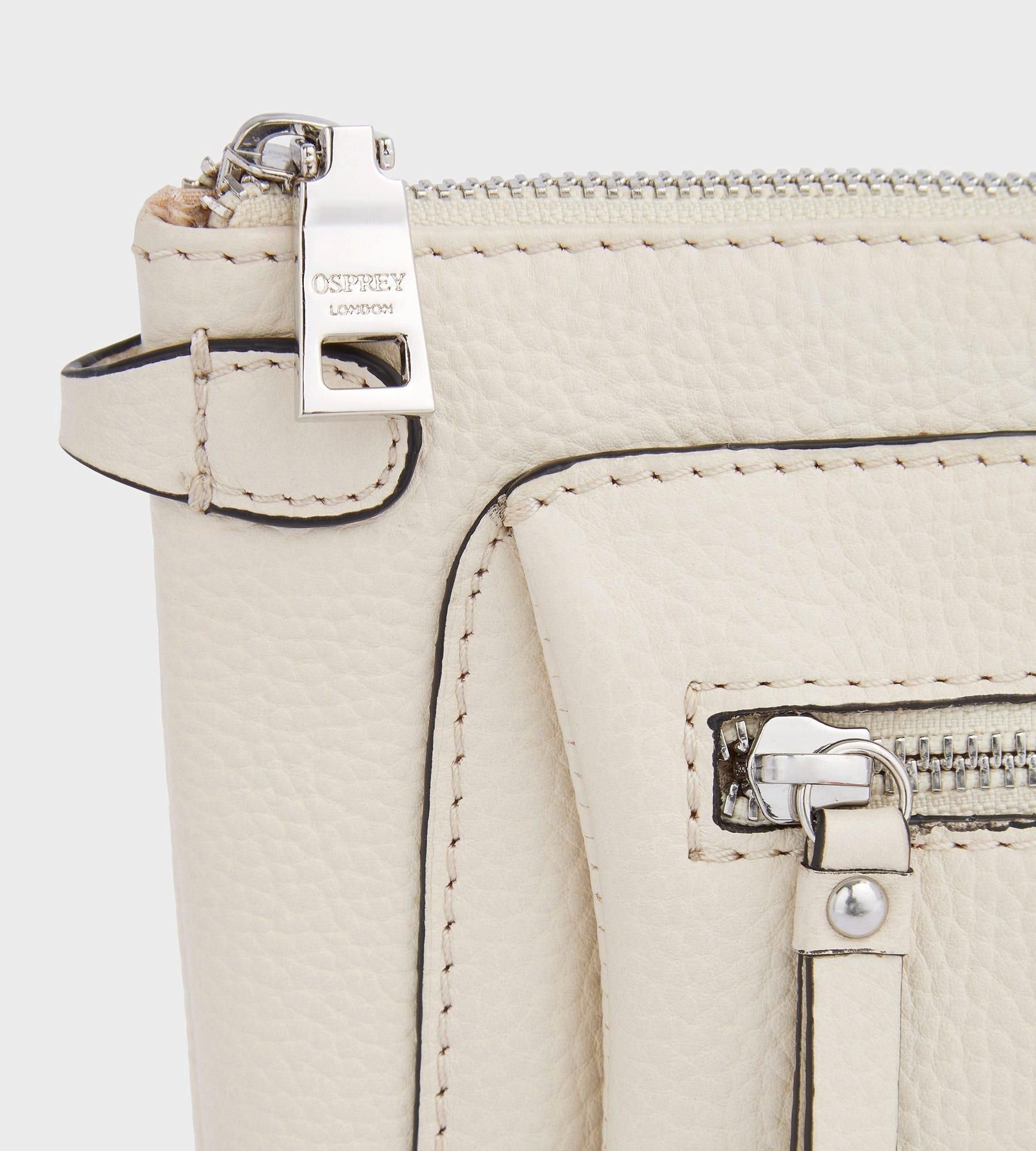 OSPREY LONDON OSPREY LONDON Women's The Ruby Leather Crossbody Clutch Bag in Stone - 4