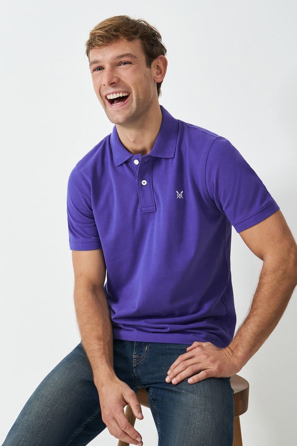 Crew Clothing Crew Clothing Men's Classic Pique Polo Marine Blue