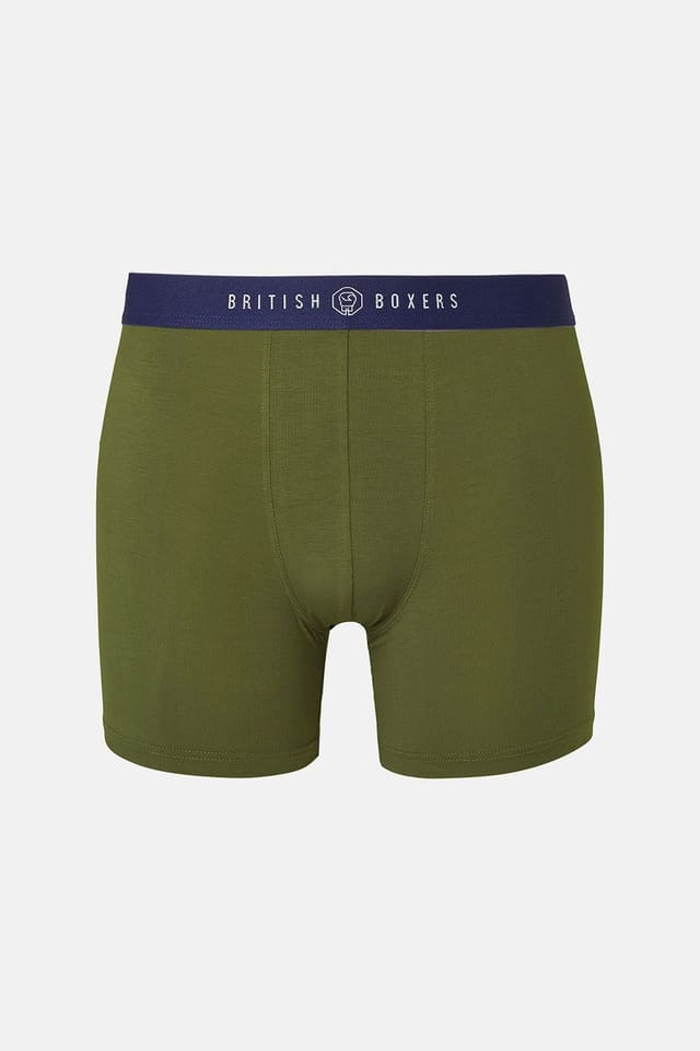 British Boxers British Boxers Men's Pack of Four "Leaves" Bamboo Stretch Trunks - 2