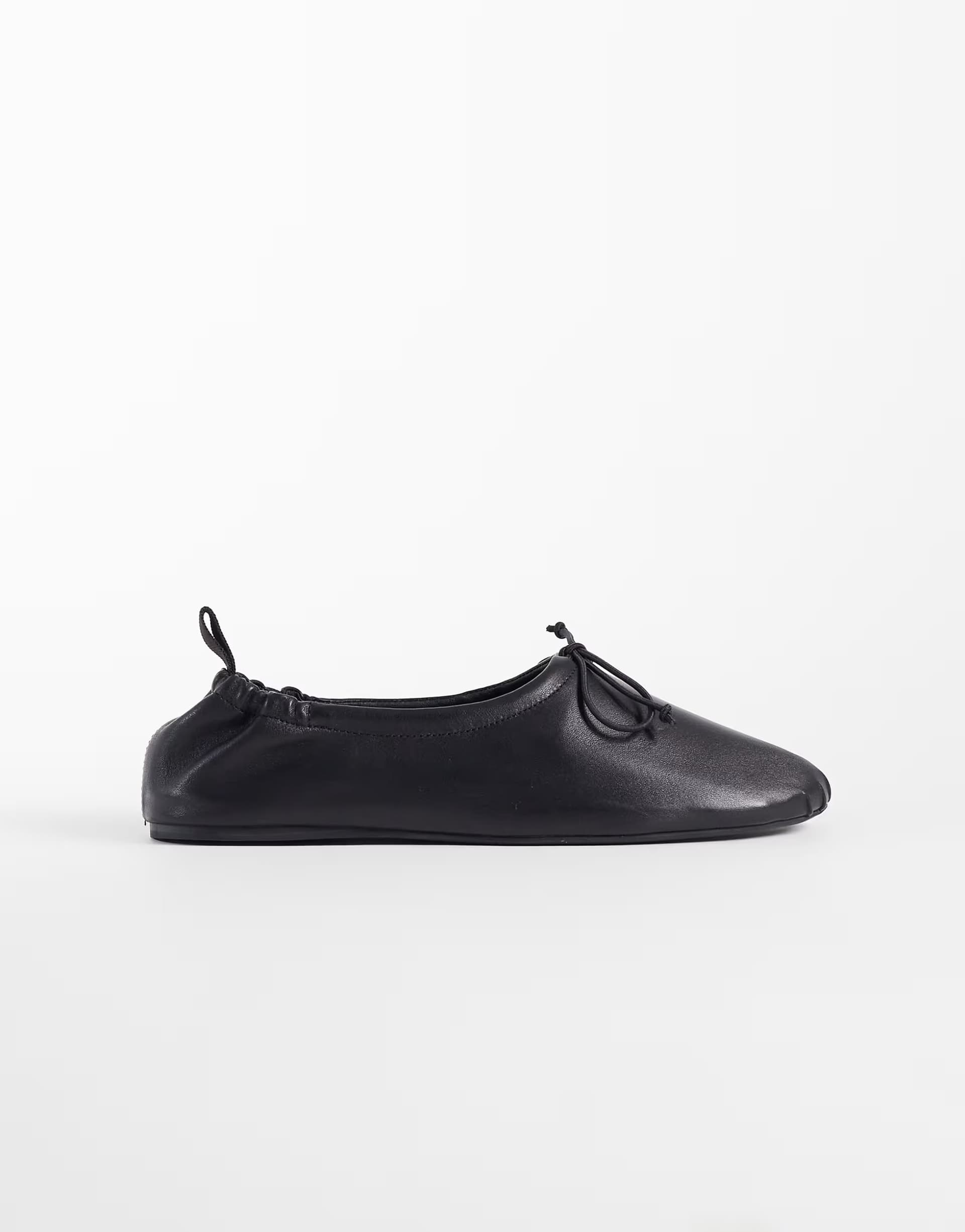 ASOS ARKET pure leather ballet flat in black