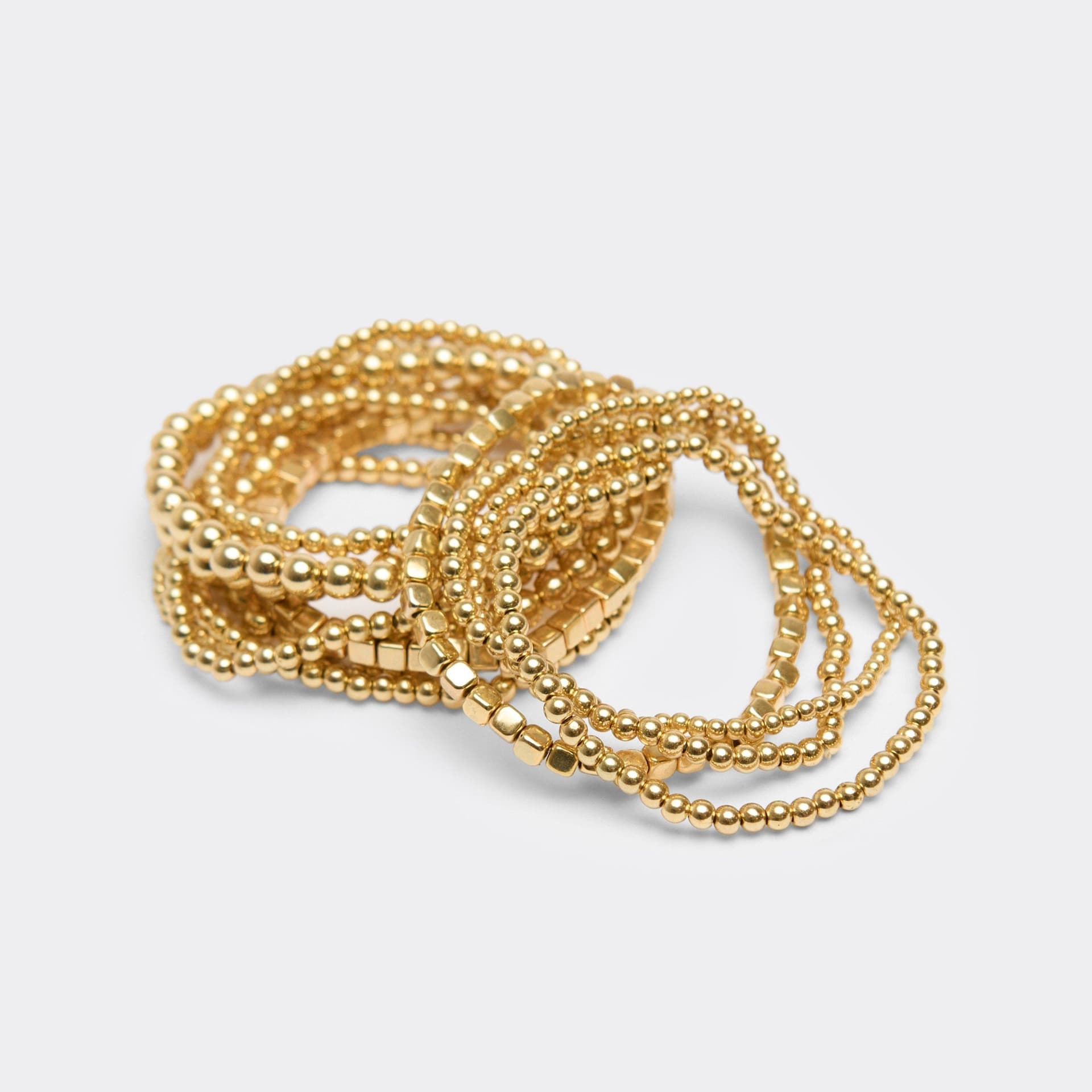 EGO Beaded Detail Multi Bracelet Pack In Gold, Women's Size UK 0