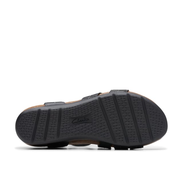 Clarks Clarks Women's Calenne Clara Black Combination Wedge Sandals - 3