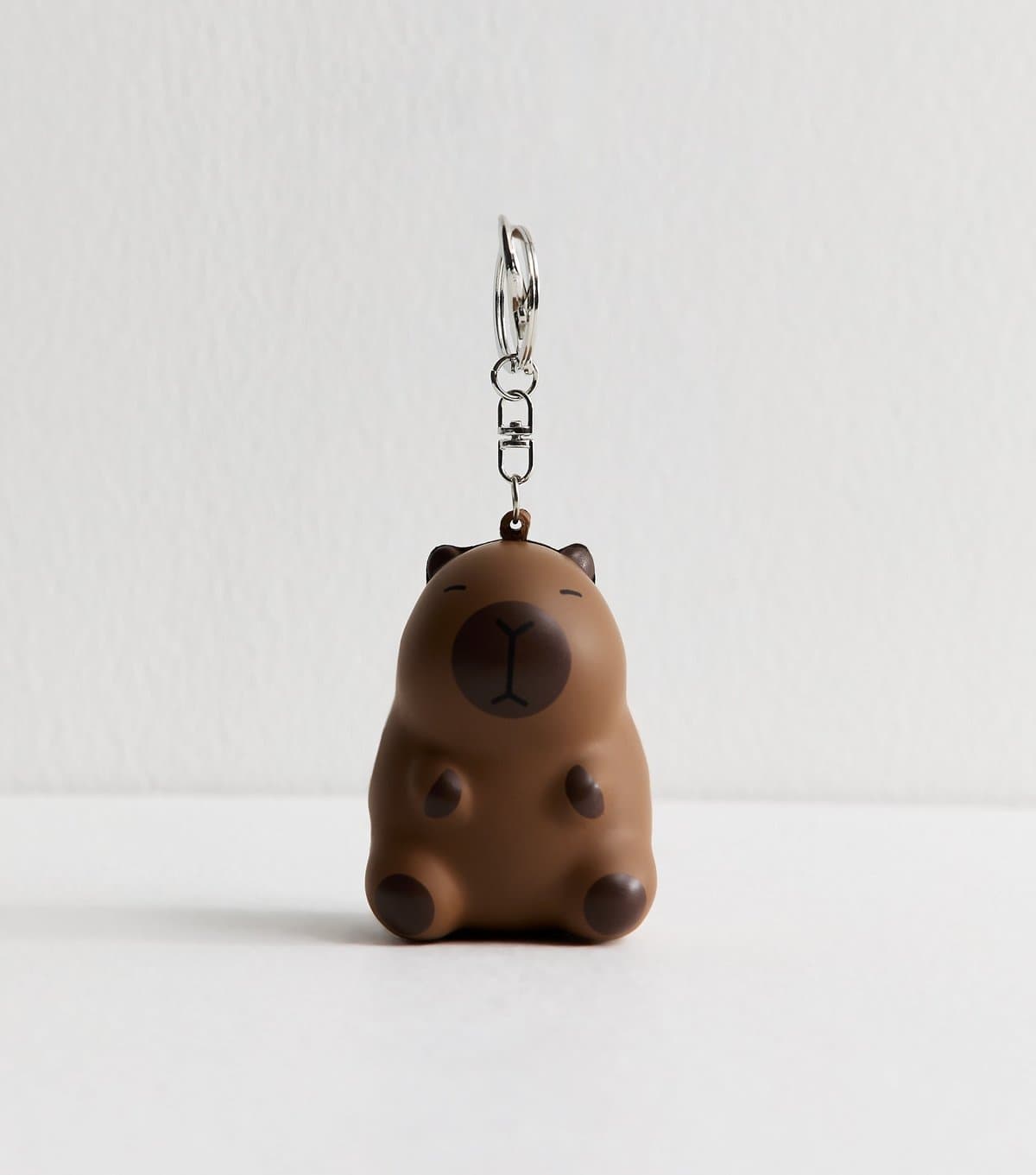 New Look Brown Capybara Stress Ball Key Ring New Look