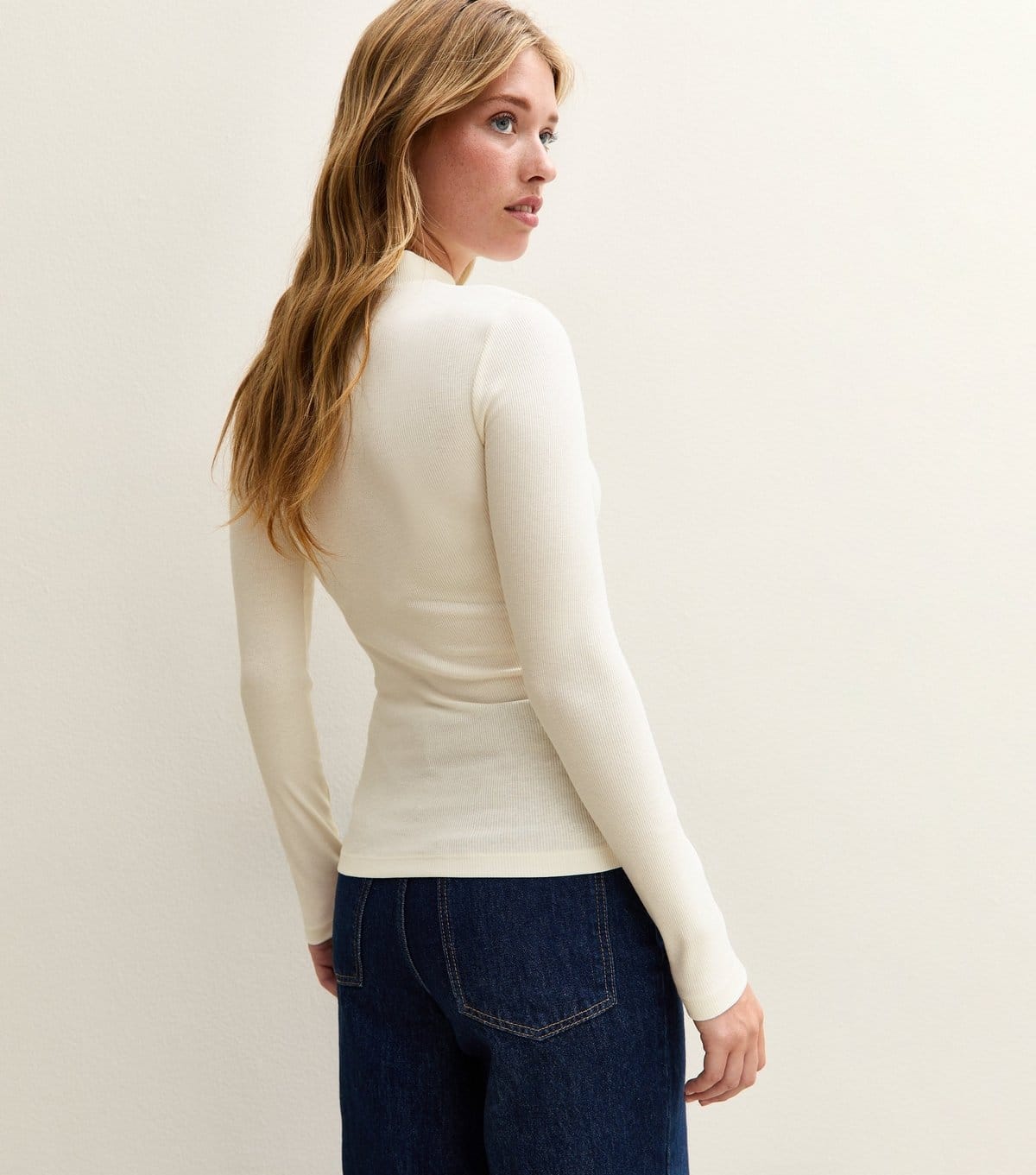 New Look Women's Cream Long Sleeve Roll Neck Top New Look - 4