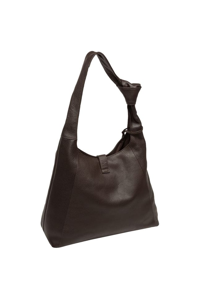 Pure Luxuries London Pure Luxuries London Women's 'Grace' Leather Shoulder Bag in Dark Brown - 3