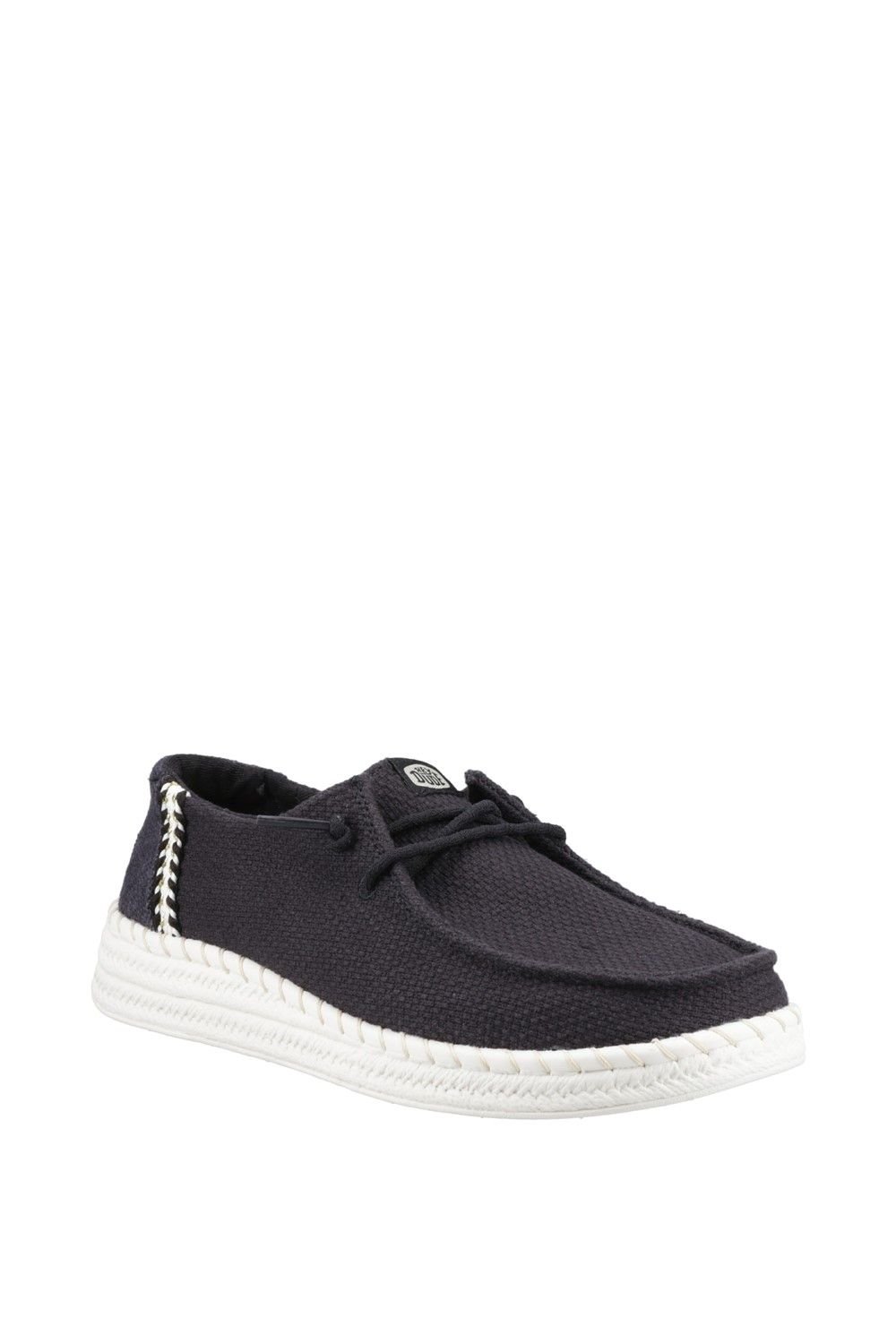 HEYDUDE HEYDUDE Women's Wendy Espadrille Woven Shoes in Black - 3
