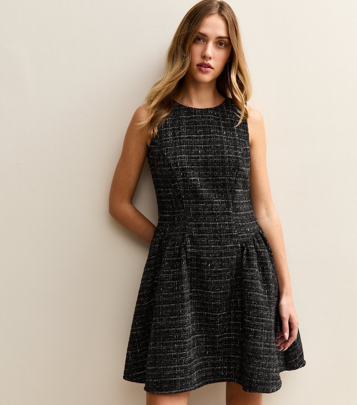 New Look Women's Black Boucle Sleeveless Mini Dress New Look - 3