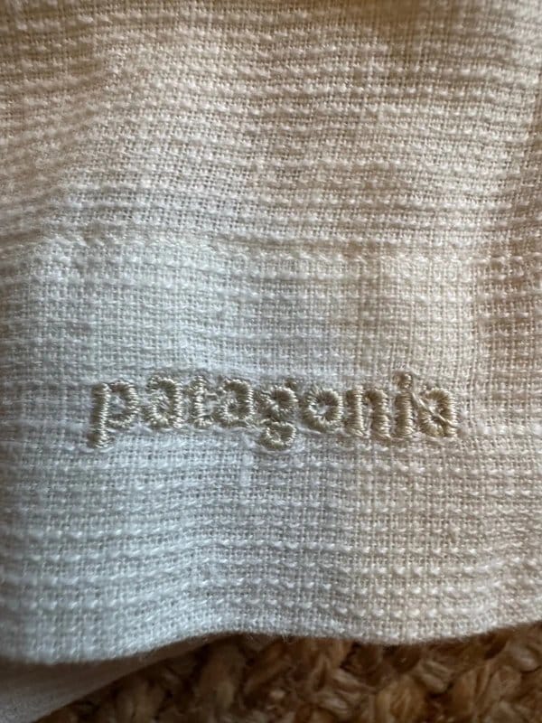 Patagonia Patagonia Hempress Top Ivory Hemp Blend V-Neck Blouse Size 6 (UK 10) Archive - 1
