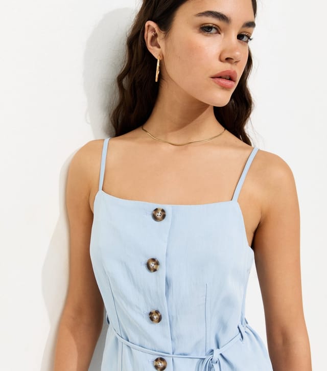 New Look Women's Light Blue Square Neck Belted Waistcoat New Look - 2