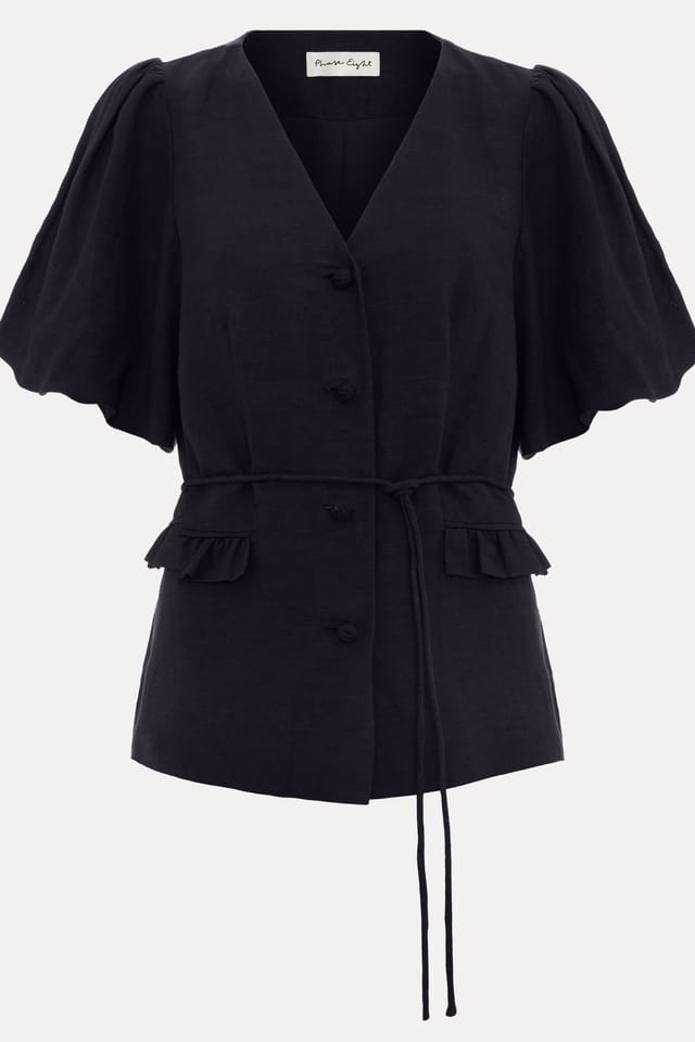 Phase Eight Phase Eight Women's Audrey Linen Blouse in Dark Navy - 2